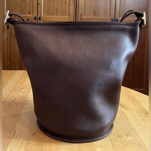 XL Vintage Coach Duffle Feed Sac 9085 Travel Weekender Carryall Mahogany